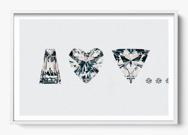 Say It With Diamonds in a White frame