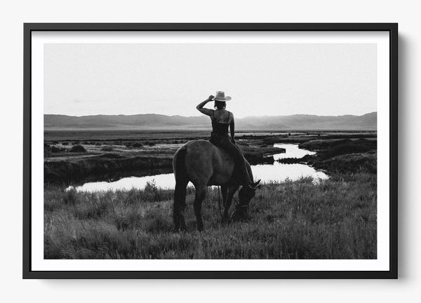 She Can Ride in a Black frame