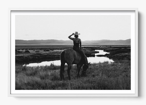 She Can Ride in a White frame