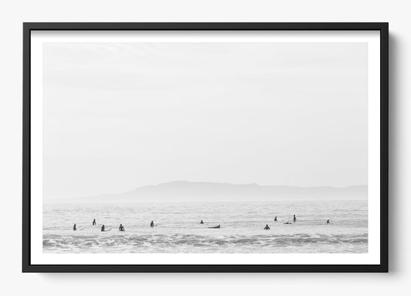 Surfs Up Santa Barbara in a Black frame