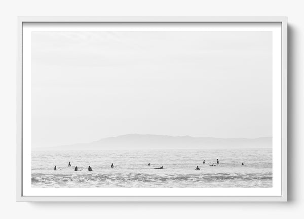 Surfs Up Santa Barbara in a White frame