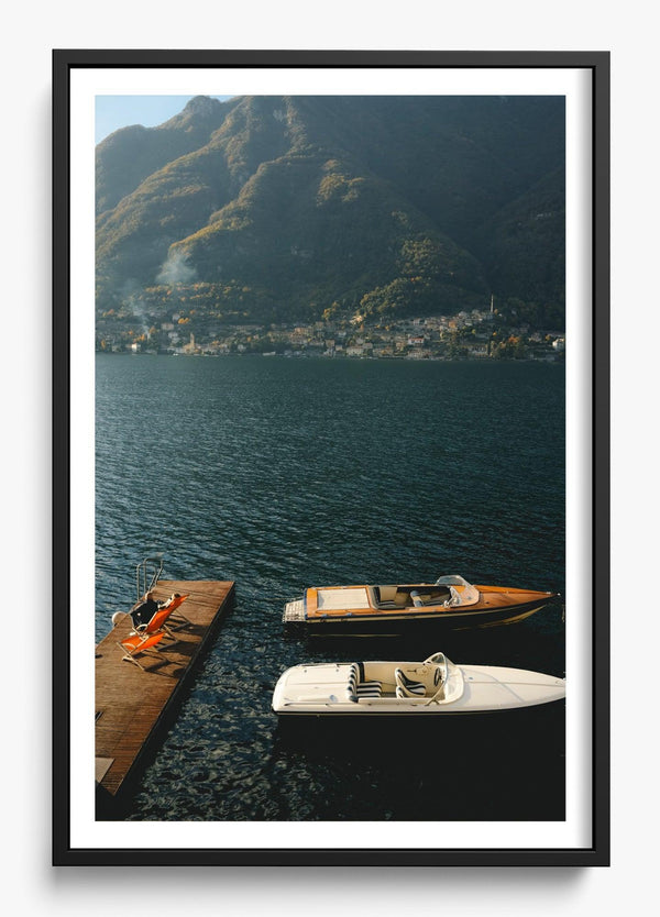 Como From Above in a Black frame
