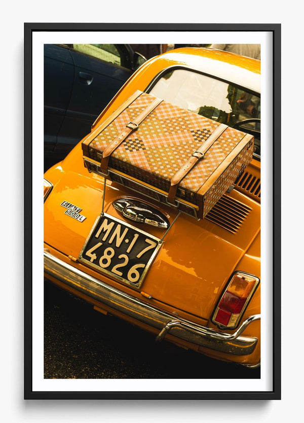 Off To Italy in a Black frame