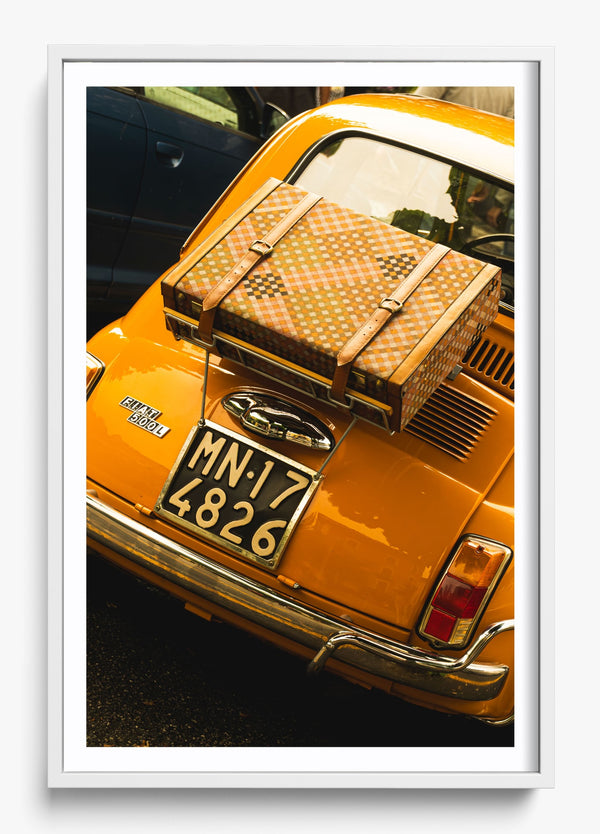 Off To Italy in a White frame