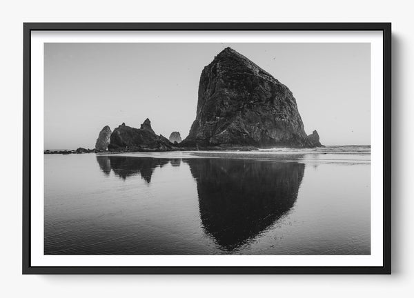 Cannon Beach Sans Color in a Black frame