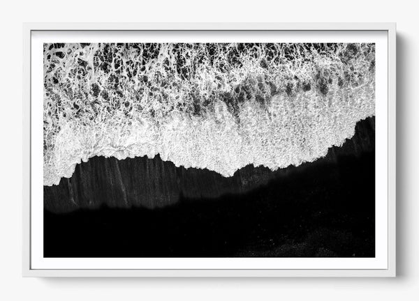 Black Shores At Dawn in a White frame
